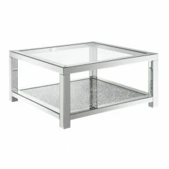 Cheapest ๐ Strato 36 in. Grey Chrome Rectangle Wood Coffee Table by Picket House Furnishings โค๏ธ