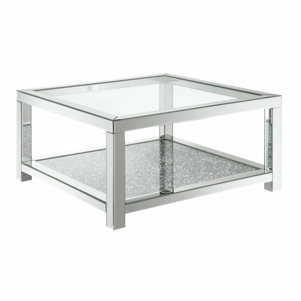 Cheapest 🎁 Strato 36 in. Grey Chrome Rectangle Wood Coffee Table by Picket House Furnishings ❤️