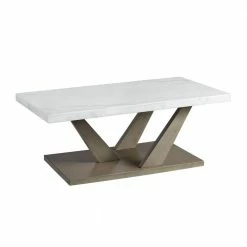 Coupon 🎉 Graham 48 in. Grey Rectangular Marble Coffee Table by Picket House Furnishings 🎉