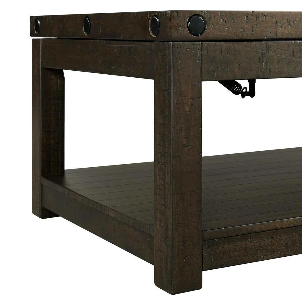 Top 10 ๐ Rio 48 in. Gray Charcoal Rectangle Wood Coffee Table with Lift Top by Picket House Furnishings ๐ - Image 6