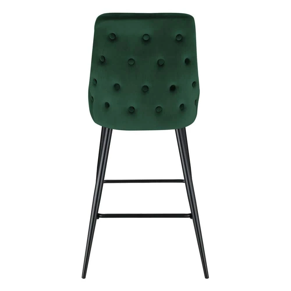 Best deal 🤩 Ziva 27 in. Emerald High Back Metal Bar Stool (Set of 2) by Picket House Furnishings 👍 - Image 6