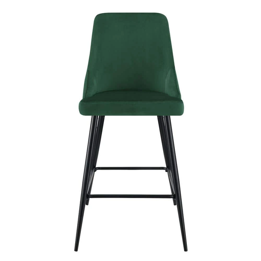 Best deal 🤩 Ziva 27 in. Emerald High Back Metal Bar Stool (Set of 2) by Picket House Furnishings 👍 - Image 4