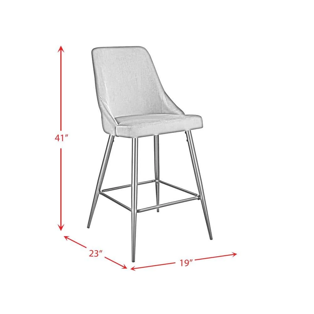 Best deal 🤩 Ziva 27 in. Emerald High Back Metal Bar Stool (Set of 2) by Picket House Furnishings 👍 - Image 8