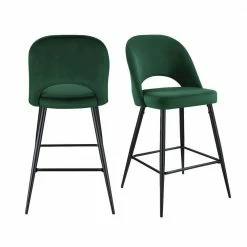 Top 10 ✨ Loran 28.5 in. Emerald High Back Metal Bar Stool (Set of 2) by Picket House Furnishings 🎁