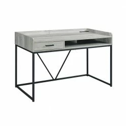 Wholesale 😀 Peyton 47 in. Rectangle Grey Metal 1 Drawer Computer Desk by Picket House Furnishings 🎉