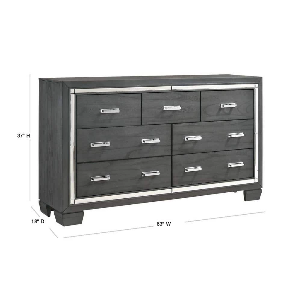 New ๐งจ Kenzie 7-Drawer Grey ๐ Dresser by Picket House Furnishings ๐ - Image 3