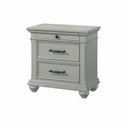 Hot Sale 🌟 Brooks 28 in. H x 28 in. W x 16 in. D 3-Drawer Nightstand With USB Ports in Grey by Picket House Furnishings ❤️