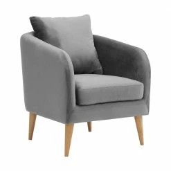 Top 10 💯 Zoe Accent Arm Chair with Wooden Legs in Gun Metal by Picket House Furnishings 🧨