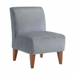 Best Sale 😀 Elizabeth Armless Slipper Chair in Gun Metal by Picket House Furnishings 😍