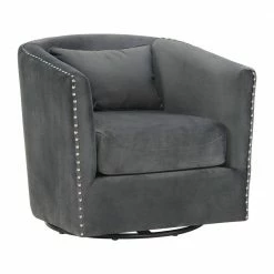 Top 10 😉 Gun Metal Zola Swivel Chair by Picket House Furnishings 🎉