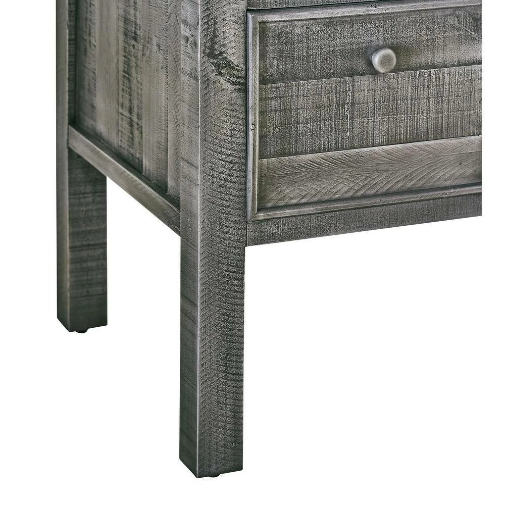 Outlet 🎉 Lenox 66 in. Rectangle Grey Pine 5 Drawer Computer Desk by Picket House Furnishings 🔔 - Image 5