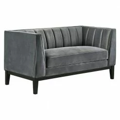 Buy 🤩 Calabasas 60 in. Light Grey Polyester 2-Seater Loveseat by Picket House Furnishings ⭐