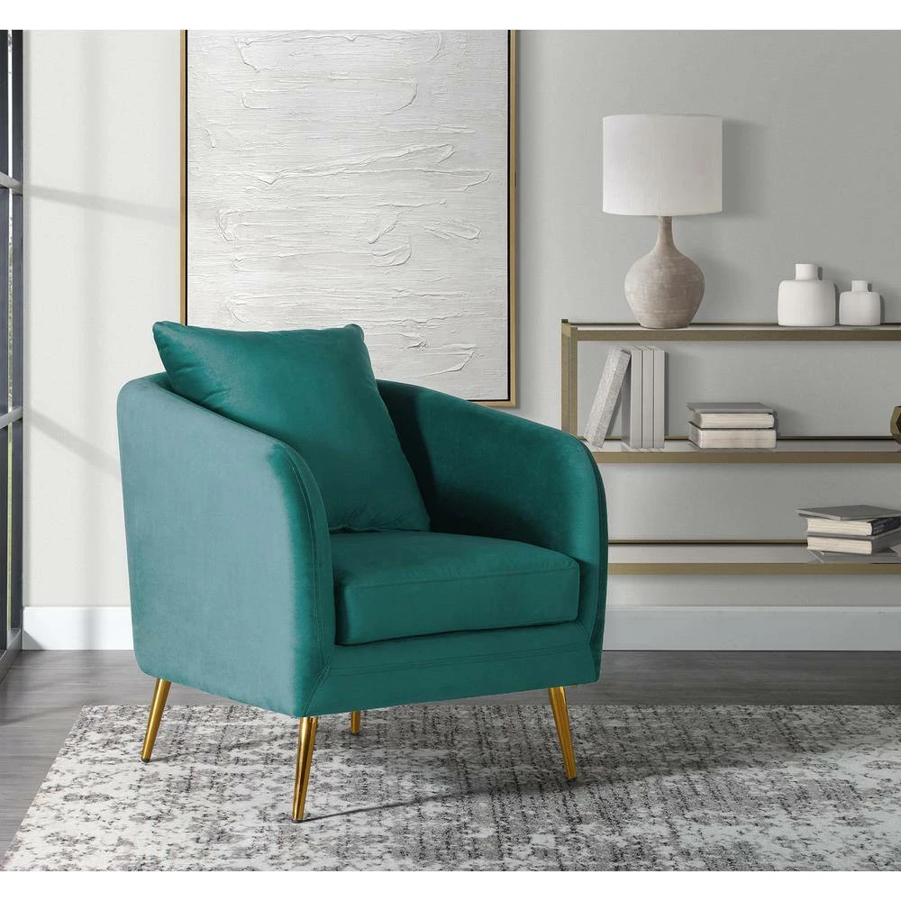 Best reviews of ๐ Zuri Accent Arm Chair with Gold Legs in Marine Blue by Picket House Furnishings โ๏ธ - Image 12