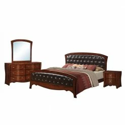 Flash Sale 👏 Jansen 4-Piece Medium Espresso King Panel Bedroom Set by Picket House Furnishings 💯