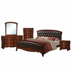 Deals 🎁 Jansen 5-Piece Medium Espresso King Panel Bedroom Set by Picket House Furnishings ✨