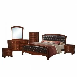 Brand new 😍 Jansen 6-Piece Medium Espresso King Panel Bedroom Set by Picket House Furnishings 😉