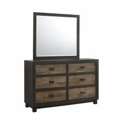 Budget 🔔 Harrison 6-Drawer Walnut 👗 Dresser with Mirror by Picket House Furnishings ⌛