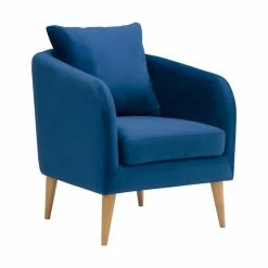 Outlet ✔️ Zoe Accent Arm Chair with Wooden Legs in Navy by Picket House Furnishings 😉