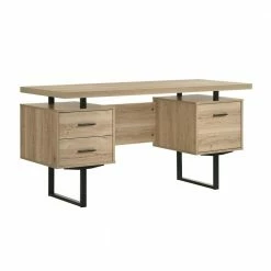 Top 10 💯 Elwood 60 in. Rectangle Oak Metal 2 Drawer Computer Desk by Picket House Furnishings 🧨