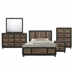 Best Sale ⭐ Harrison 5-Piece Walnut Queen Panel Bedroom Set by Picket House Furnishings 😀