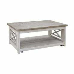 Promo ๐ Willa 46 in. White Rectangular Wood Coffee Table by Picket House Furnishings ๐ฅ