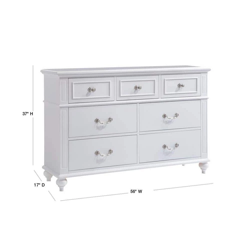 Outlet 🎉 Annie 7-Drawer White 👗 Dresser by Picket House Furnishings 🎉 - Image 3