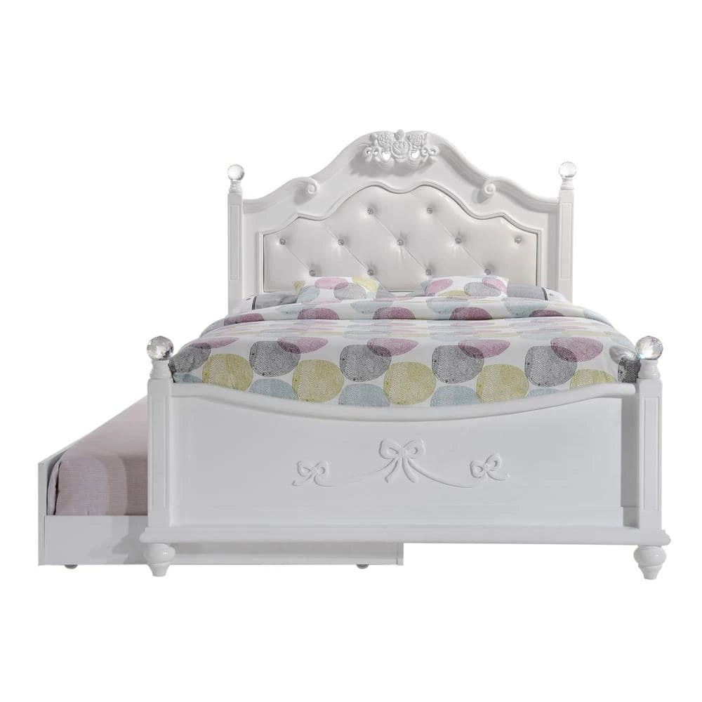 Outlet 😀 Annie 3-Piece White Full Platform Bedroom Set with Storage Trundle by Picket House Furnishings ✔️ - Image 3