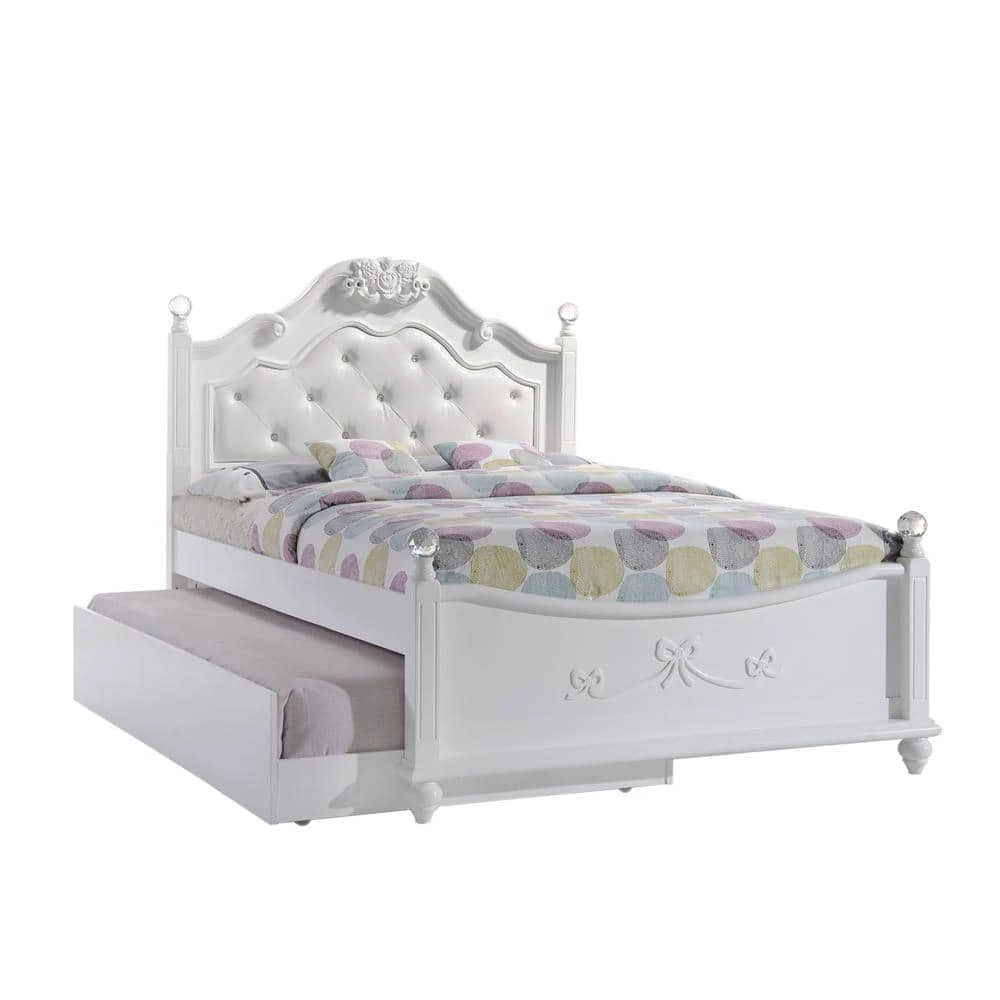 Outlet 😀 Annie 3-Piece White Full Platform Bedroom Set with Storage Trundle by Picket House Furnishings ✔️ - Image 2