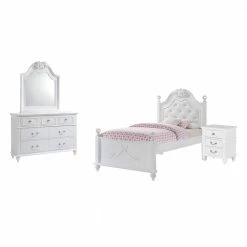 Brand new ❤️ Annie 4-Piece White Twin Platform Bedroom Set by Picket House Furnishings 😉